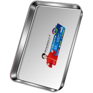 Olodo | Stainless Steel Rectangular Deep Tray for Grilling Steaming and General Use