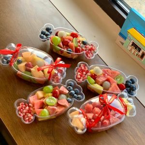 Hộp Đựng Đồ Ăn Hình Dâu Tây Trong Suốt Cho Ngày Lễ Cho Trẻ Em Hộp Đựng Bánh Kem Hình Quả Dưa Chuột Hộp Đựng Đồ Ăn Một Lần