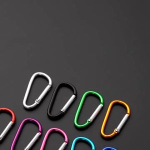 TLE Mini Carabiner Keychain Aluminum Alloy D-ring Buckle Spring Snap Clip Hooks Outdoor Camping Tools