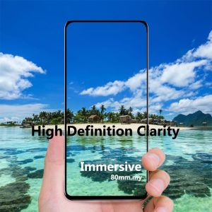For Samsung Galaxy A06 5G 2 in 1 Screen Protector+ Lens Protector Full Cover Full Glue SamsungA06 Tempered Glass Film Protection With Camera Flim Protection
