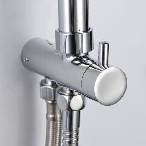 46 Copper Body Separate Body Three-Way Water Distributor Shower Faucet Valve with Base Household Bathroom Accessories