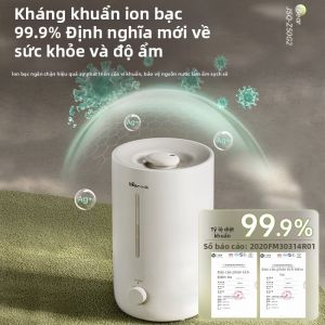 BEAR | Bear Ultra Sonic Humidifier JSQ-Z50G2 4.1-6L 34dB Tiếng Anh Bề Mặt Tròn Diệt Khuẩn Ion Bạc 11-20m2 Tối Đa 12 Giờ Tự Động