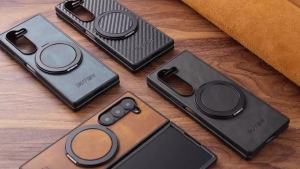 szhaiyu | Ring Bracket Leather Wallet Magnetic Phone Case For Samsung Galaxy Z Fold 7 6 5 Kickstand Wrieless Charging Protective Cover