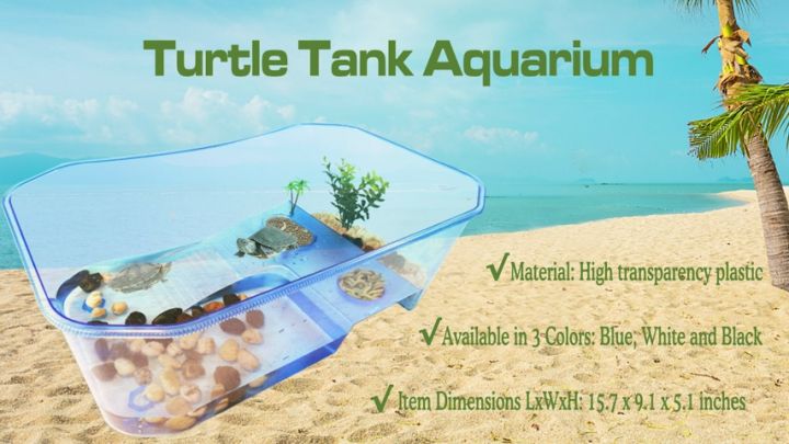 Reptile Turtle Tortoise Vivarium Box Aquarium Tank with Basking Ramp ...