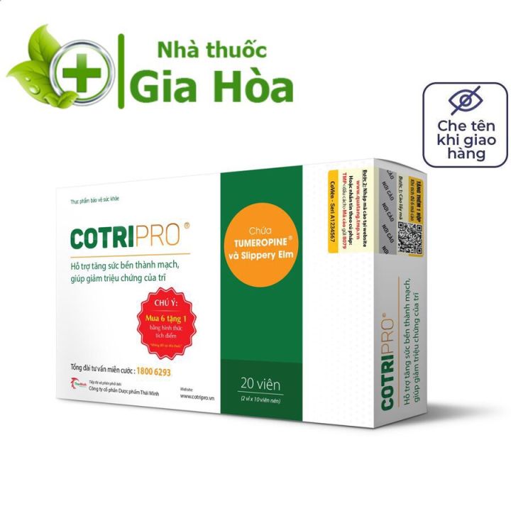 Co Tri Cotripro - Viên uống thành phần thảo dược giúp co trĩ, hết táo bón ...