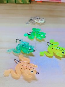 1 Pcs Umpan Pancing Katak Lembut 6CM 5.2G Umpan Silikon Katak Buatan Kail Treble Umpan Pancing Air Atas