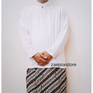 BAJU KOKO PUTIH BORDIR TERBARU