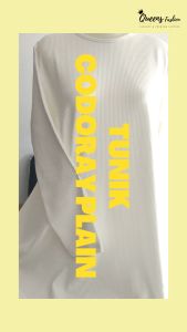 Baju Tunik Lengan Panjang Jumbo Codoray Plain White Edition All Size - Queens Fashion