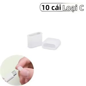 Bộ Nút Bịt Bụi Type-C Dạng Gói Số Lượng Lớn Kèm Dây Chống Mất Nắp Bảo Vệ Chống Bụi Trong Suốt Cho Cổng USB-C Trên Điện Thoại Và Máy Tính Bảng