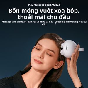 SKG | Máy Massage Da Đầu Đỏ Sưởi Nóng Tiện Lợi Dùng Được Ướt Và Khô