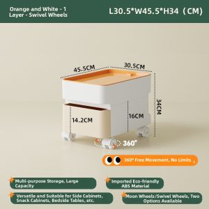 Simplicity Modern Mobile Storage End Table