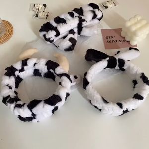 Băng đô rửa mặt bò sữa nơ siêu xinh/ Băng đô bò sữa Trendy/ Băng đô rửa mặt skin care trang điểm/ Phụ kiện tóc hottrend