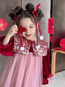 ชุดเดรสเด็กผู้หญิง ชุดเจ้าหญิง ชุดเดรสแฟชั่นฤดูหนาว ชุดเดรสปาร์ตี้วันเกิด ชุดเดรสผ้าขนแกะ ชุดเดรสผ้าฝ้าย ชุดเด็ก ชุดเด็ก