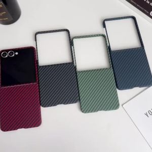 For Samsung Z Flip 7 Case Business Ultra Thin Slim Matte Carbon Fiber Cover for Samsung Galaxy Z Flip 7 6 5 4 Flip7