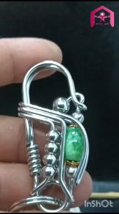 Gantungan Kunci Motor Stainless Steel & Variasi Batu Giok