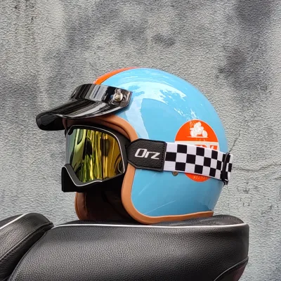 ORZ | Retro Certified Motorcycle Helmet 3/4 Design
