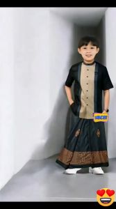 Koko Couple Atasan Ayah Dan Anak Lengan Pendek Bahan Katun Model Kombinasi Motif Nuaiman Series Terbaru