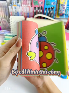 Bộ Cắt Giấy Kèm Kéo Nhựa An Toàn – Đồ Chơi Giáo Dục Sớm Phát Triển Vận Động Tinh Cho Bé