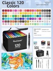 Touch mark | Soft Tip Oil Based Markers For Students Exam and Art 48/60/80 Colors