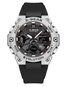 Top-Configured Sporty Mens Wristwatch X-GEAR B400 Large Dial Night Light Waterproof Mechanical Heart Fashionable Quartz Solar