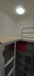 Loft bed customize for helper room L shape loft bed customize/bomb shelter /store room/helper room/unity
