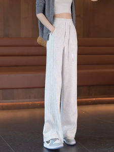High Waist Loose Womens Sports Pants Straight Leg Spring Autumn Fashionable Casual Trousers Korean Style Long Pants