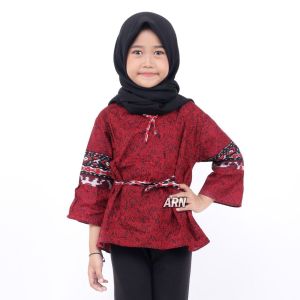 baju batik atasan blouse anak perempuan umur 5 sampai 12 tahun | bayar ditempat COD