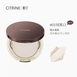 Citrine Spring Ting Translucent Matte Finishing Powder Cake Long-lasting Oil-control No-cake Finish Makeup Setting Powder