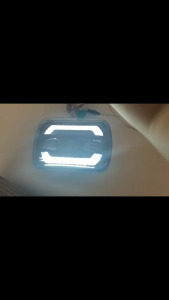 Wrangler 5x7in Headlight LED Square Light 60W High/Low Beam Headlamp Fit for Jeep Drl Amber LED