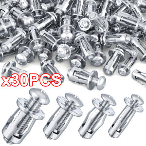 30pcs M4M5M6Jack Nuts Screw Petal Screw Anchors Petal Expansion Plugs for Curtain Expansion Clamp Petal Rivet Lock Jack Nut Bolt