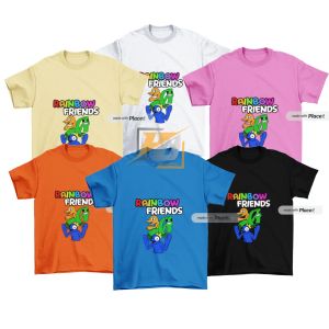 Baju kaos Rainbow friends anak laki-laki perempuan kaos atasan anak rainbow friends Roblox game terlaris