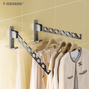 MOSHANG | Giá Phơi Quần Áo Gấp Đặt Tường Không Cần Khoan
