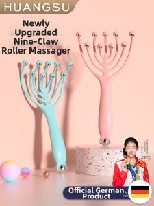 HUANGSU | Scalp Massager Comb Hair Growth Stimulation Dual Roller Temple Massage