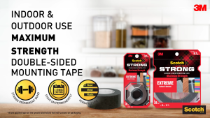 3M™ Scotch® Double-Sided Mounting Tape Extreme Maximum Strength 1 roll/pack 19 mm x 1.5 m For home improvement