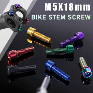 6/8pcs M5x18mm Bike Stem Screw Alloy Steel 4mm Allen key Screw MTB Road Bicycle Handlebar Stems Bolts Mountain Bike Parts