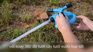Vòi Phun Nước Tưới Cây Làm Mát Mái Tôn Sân Vườn Nhà Cửa - Béc Tưới Cây Tự Động Xoay 360 Độ ( béc to 12 lỗ )