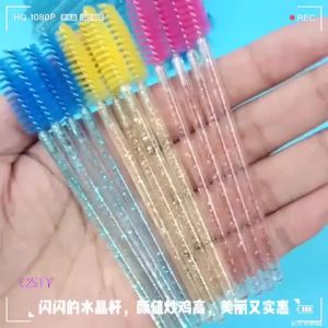 Makeup Brushes Disposable Crystal Eyebrow Brush Diamond Handle Mascara Wand Applicator Eye Lashes Eyelash Extension Tools