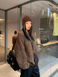 Áo Len Cổ Tròn Tay Dài Màu Trộn Dài Mùa Thu Đông Phong Cách Mới Áo Len Mặc Thường Ngày Thoải Mái Cho Nữ