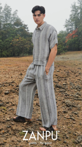 ZANPU AW24 Washed Yuyu Pants กางเกงขายาวทรงตรง ขากว้าง กระเป๋าข้าง PN-9241007