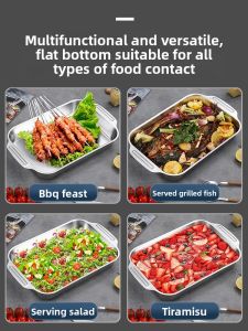 AMW | Food-Grade Thickened Stainless Steel Fish Grilling Tray