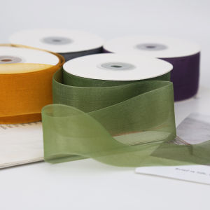 4cm Transparent Ribbon DIY Material Organza Tape Ribbon Gift Packaging Hair Accessories Cake Bouquet Ribbon Chiffon