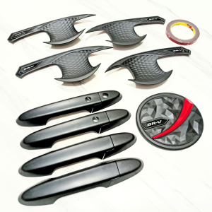 Paket Outer Handle Tank Cover Tutup Bensin Mobil BRV 2022 Lis Merah