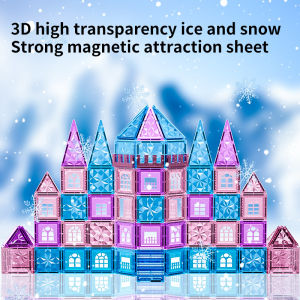 Educational Magnetic Tiles Castle Blue
