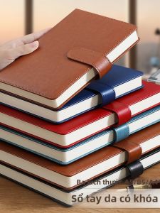 Customizable Business Meeting Diary Aesthetic Notebook Leather Buckle