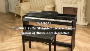 WENCAI Digital Piano 88 Keys Upright Fully Weighted Electric Pianos Wooden Classic 88 Keys Hammer ActionElectronic Piano Keyboard for BeginnerProfessionalTriple Pedal With Cover