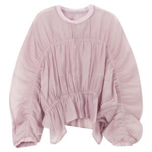 New Dadada Casual Loose Long Sleeve Overhead Shirt Womens Top Comfortable Breathable Polyester Fiber round Neck Design