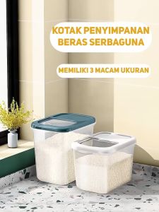 Inaso Tempat Beras Kotak Penyimpanan Beras Rice Box Storage Wadah Kacang Makanan Serbagun HSB148