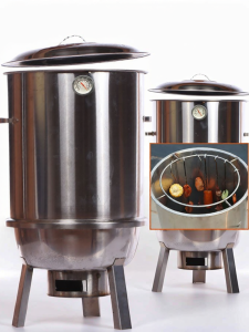 CHUANCHUANHENMANG | Smokeless Thickened Stainless Steel BBQ Grill Smoker Roasting Oven
