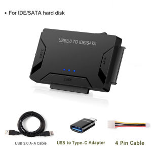 USB 3.0 to SATA IDE 3-in-1 Cable Adapter External SSD/HDD Converter Support 2.5/3.5 Inch Hard Drive for PC/Macbook