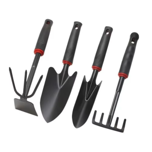 1Pcs Metal Garden Trowel With Ergonomic Black Handle And Orange Trim - Perfect Tools Set for Planting Flowers And Vegetables
